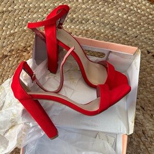 KAYLEEN By Los Angeles Vibrant Red Heels